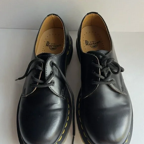Dr. Martens Docs Womens Sz US 7 Black Smooth Leather Oxfords Shoes - Picture 13 of 16